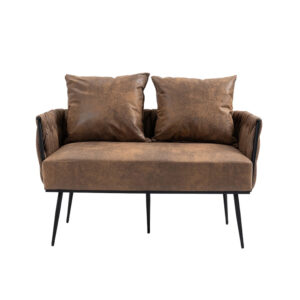Coolmore Velvet Accent Sofa with Metal Frame – Modern Upholstered Arm Sofa