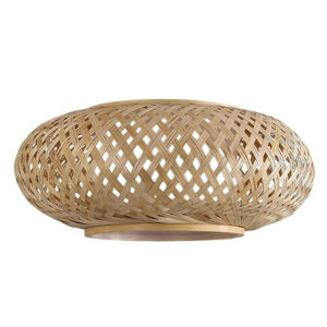 Wholesalestuff Bamboo Wicker Rattan Light Fixture Flush Mount Hanging Ceiling Lamp